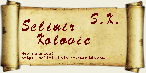 Selimir Kolović vizit kartica